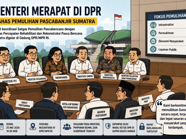 Sejumlah Menteri Hadiri Rapat Tertutup di DPR Bahas Pemulihan Pascabanjir Sumatra