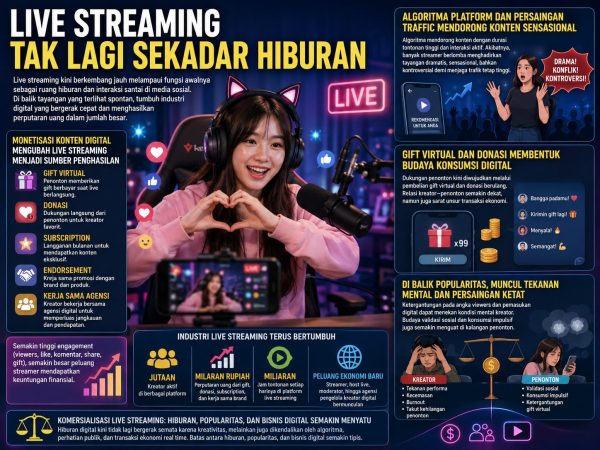 Live Streaming Tak Lagi Sekadar Hiburan
