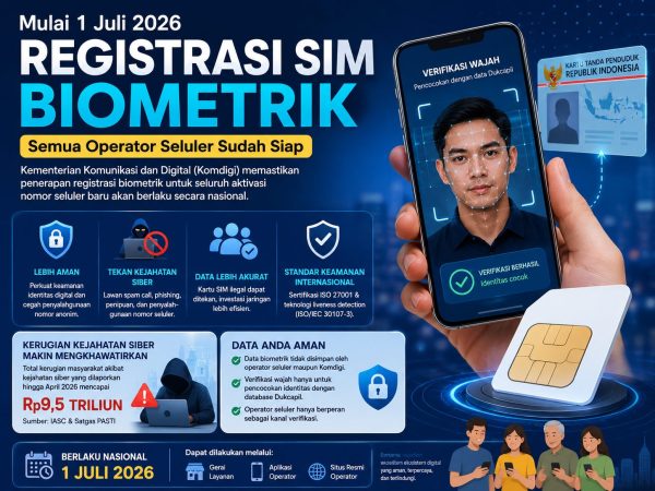 Registrasi Kartu SIM Pakai Face Recognition Resmi Berlaku Juli 2026