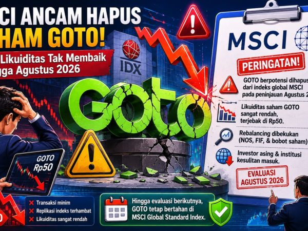 MSCI Ancam Tendang GOTO dari Indeks Global, Likuiditas Saham Disebut Kritis