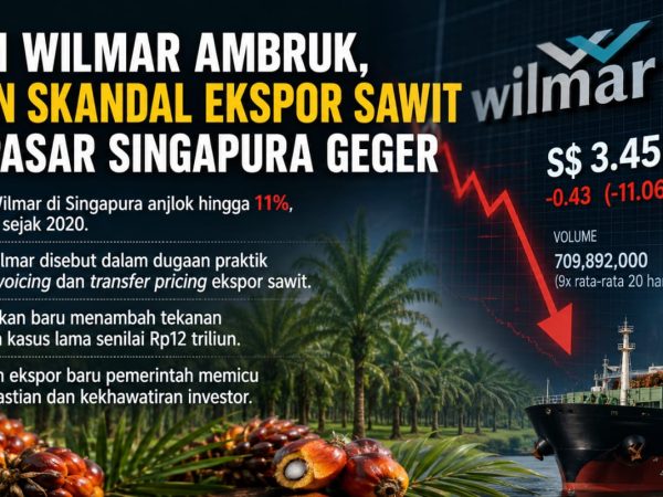 Saham Wilmar Ambruk, Dugaan Skandal Ekspor Sawit Bikin Pasar Singapura Geger