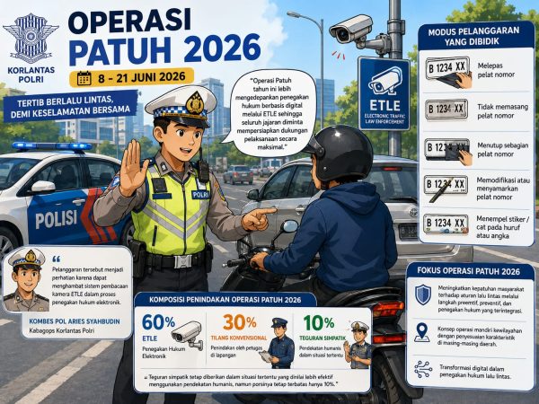 Operasi Patuh 2026 Fokus Bidik Pelanggar ETLE, Modifikasi Pelat Nomor Jadi Sorotan