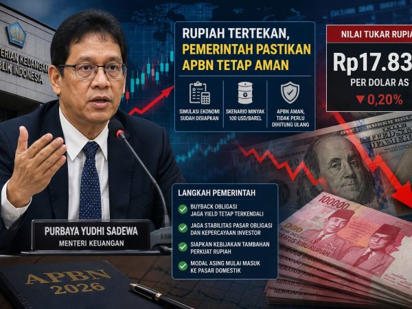 Rupiah Sentuh Rp17.800 per Dolar AS, Pemerintah Andalkan Stabilitas Bond Market
