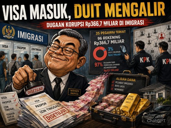 KPK Bongkar Dugaan Mesin Uang Imigrasi, Rp366,7 Miliar Mengalir di Balik Layanan WNA