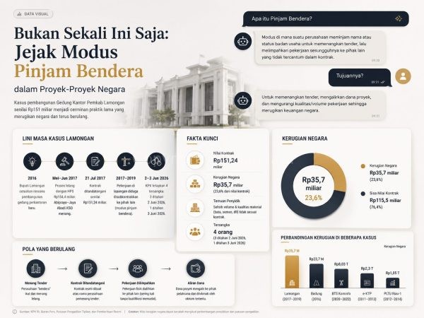 Bukan Sekali Ini Saja, Jejak Modus Pinjam Bendera dalam Proyek-Proyek Negara