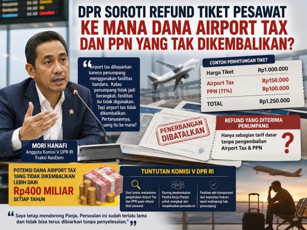 DPR Soroti Refund Tiket Pesawat, Kemana Dana Tersebut?