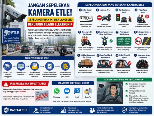 Inilah 12 Pelanggaran Ini Bisa Langsung Berujung Tilang Elektronik