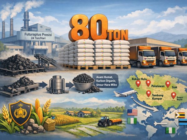 Kapolri Serahkan 80 Ton Pupuk untuk Petani Riau, Simbol 80 Tahun Polri Mengabdi