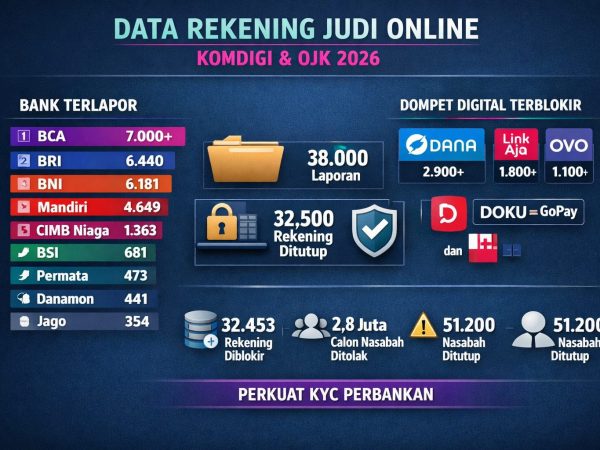 Komdigi Buka Data Bank “Langganan” Rekening Judol, BCA Teratas