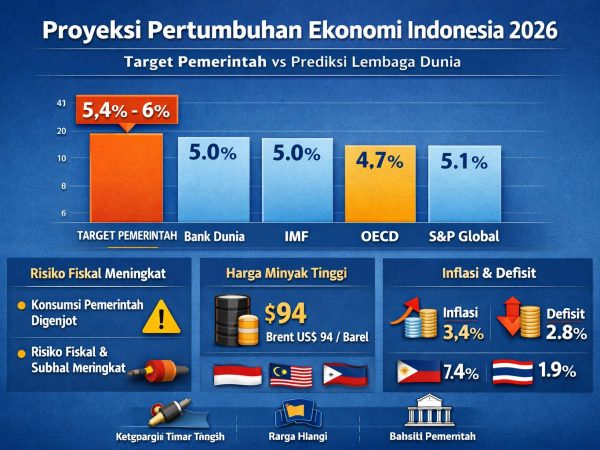 Tiga Lembaga Dunia Kompak Ramal Ekonomi Ri Cuma Tumbuh 5 %, Pemerintah Tetap Yakin tembus 5,4%