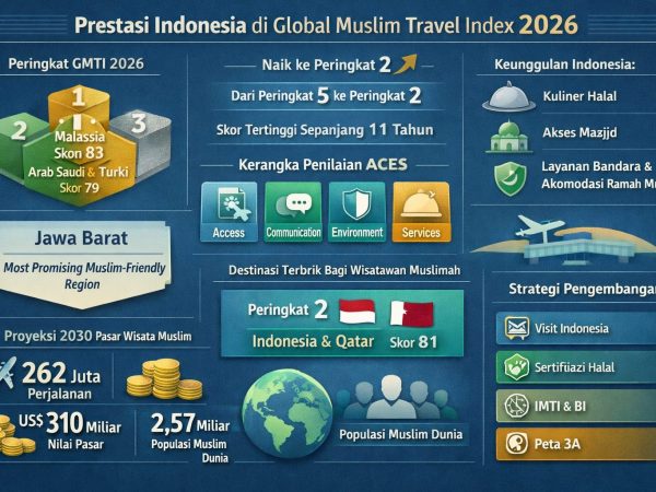 Indonesia Melesat ke Peringkat Dua Dunia Wisata Ramah Muslim, Kalahkan Turki dan Arab Saudi