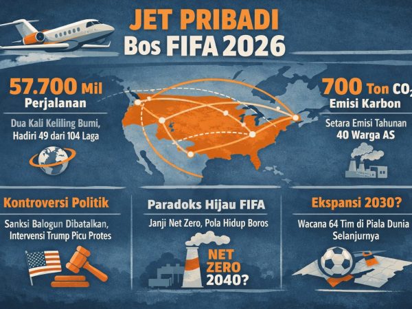 Jet Pribadi Bos FIFA Terbang 57.700 Mil Selama Piala Dunia 2026, Disorot karena Jejak Karbon
